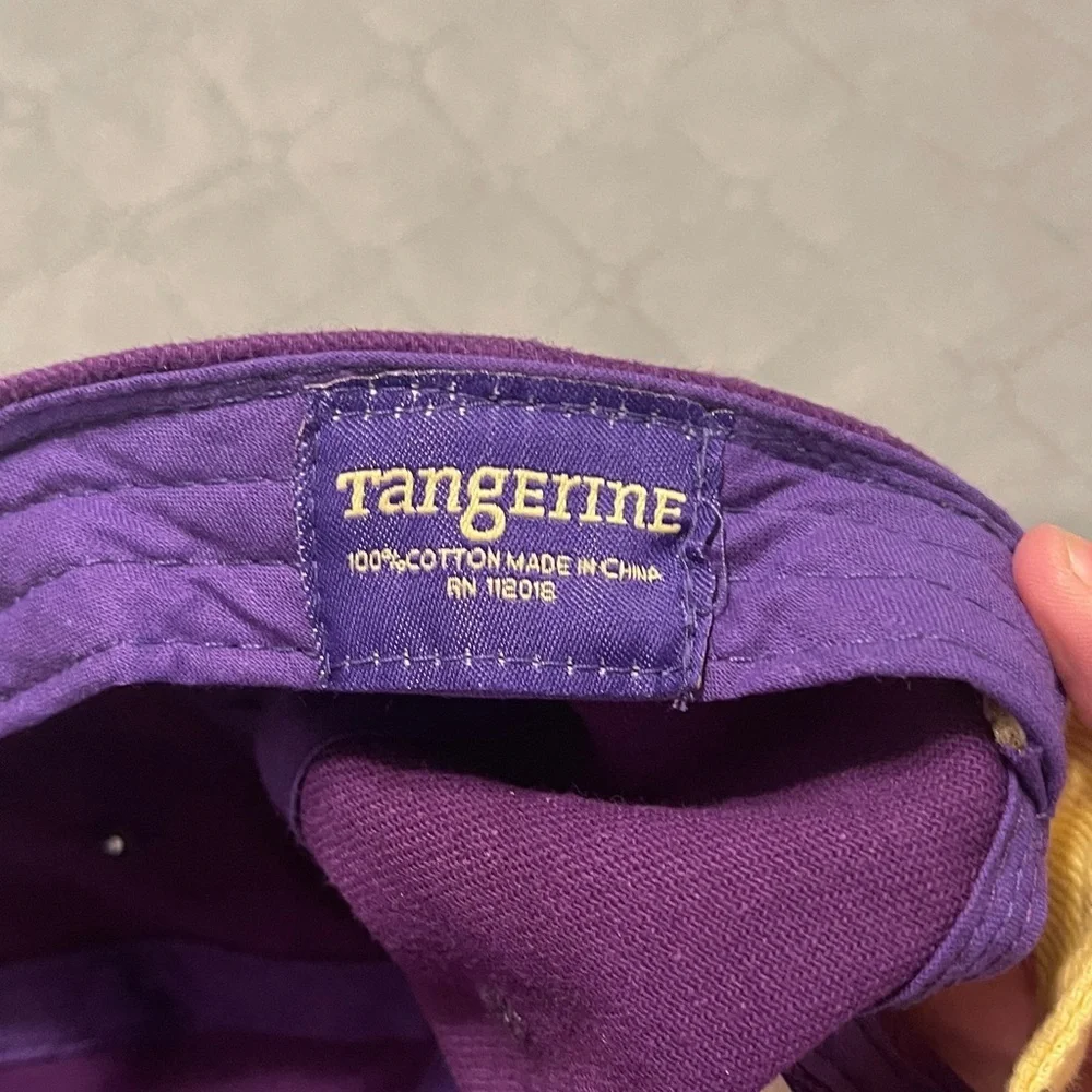 Tangerine Purple and Yellow Hat Crown Royal